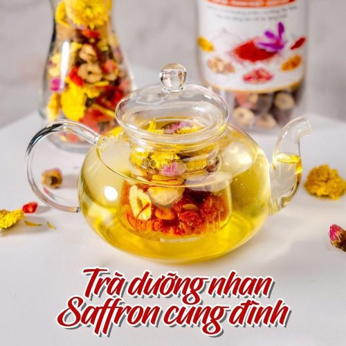 trà dưỡng nhan saffron cung đình bếp chè thái