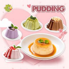 Pudding 5 vị tuỳ chọn: Trứng, dâu, socola, khoai môn, matcha